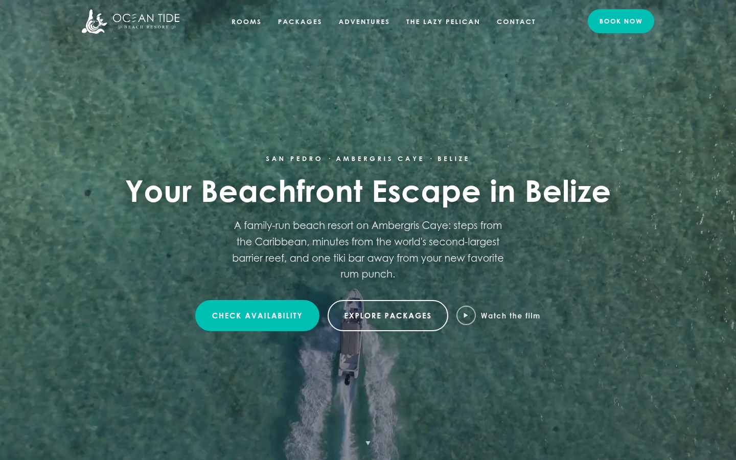 Ocean Tide Beach Resort: the website Steel House designed and built